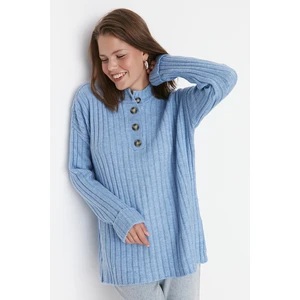 Trendyol Sweater - Blue - Relaxed fit