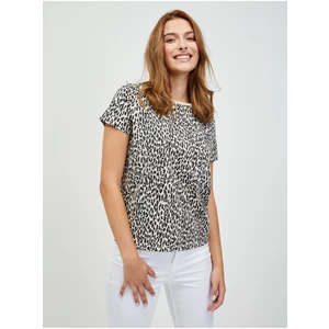 Beige T-shirt with animal pattern ORSAY - Women