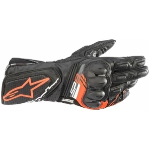 Alpinestars SP-8 V3 Leather Gloves Black/Red Fluorescent XL Mănuși de motocicletă