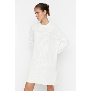 Trendyol Ecru Oversize Knitwear Dress