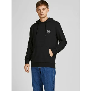 Černá mikina s kapucí Jack & Jones Shark - Pánské