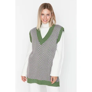 Trendyol Sweater - Green - Fitted