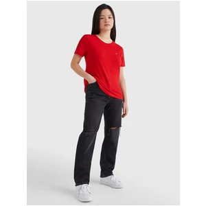 Red Women's Basic T-Shirt Tommy Jeans - Women