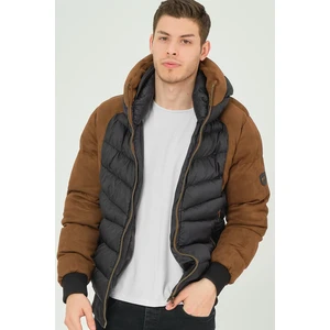 M8649 DEWBERRY MEN'S COAT-LACİVERT-CAMEL