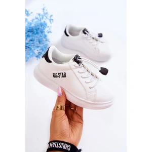 Kids Classic Big Star Sneakers - White/Black