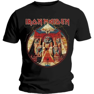 Iron Maiden T-Shirt Powerslave Lightning Circle Black-Graphic S