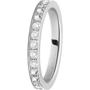 Morellato Ocelový prsten s krystaly Love Rings SNA41 58 mm