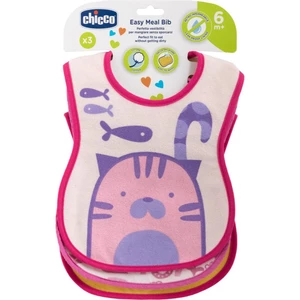 Chicco Bibs podbradníček 6m+ Girl 3 ks