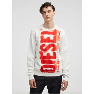 White Men's Diesel Sweatshirt - Men's