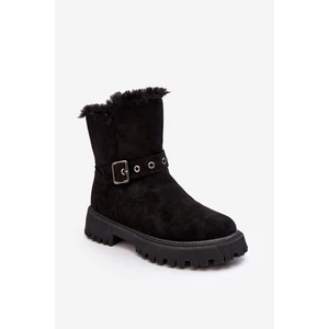 Women's Zipper Fur Ankle Boots - Black Morcos