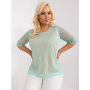 Mint elegant blouse of larger size