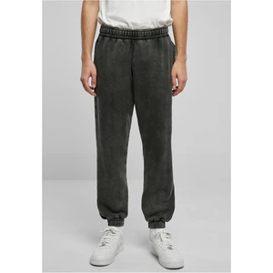 Heavy Stone Washed Sweatpants - Black