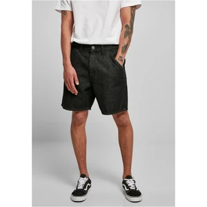 Eco-friendly denim Bermuda shorts black washed