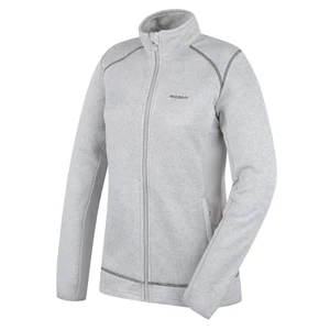 Women's fleece sweater with zipper HUSKY Alan L light grey