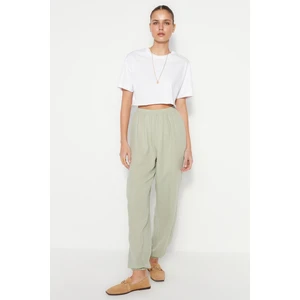 Trendyol Khaki Jogger Woven Muslin Woven Trousers