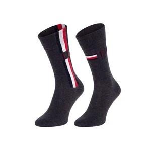 Tommy Hilfiger Socks - TH MEN SOCK 2P ICONIC STRIPE grey