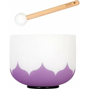 Sela 8“ Crystal Singing Bowl Set Lotus 432Hz B - Violet (Crown Chakra) Die Klangschale 8" Crown Chakra