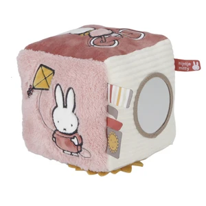 Little Dutch Soft Activity Cube Miffy Fluffy Pink aktivity hračka 1 ks