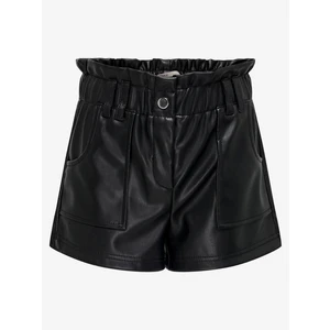 Black faux leather shorts ONLY Stephanie - girls