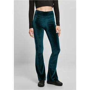 Women's high-waisted Velvet Boot leggings in teal