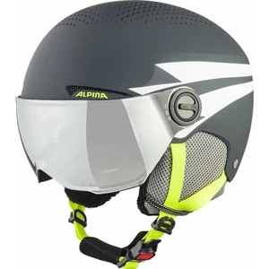 Alpina Zupo Visor Q-Lite Junior Ski helmet Charcoal/Neon Matt M Cască schi