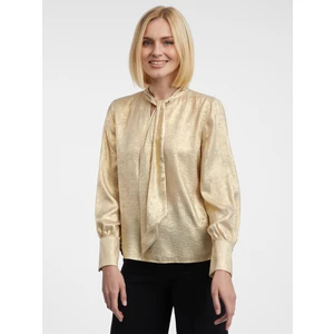 Orsay Women's satin blouse in gold - Women's