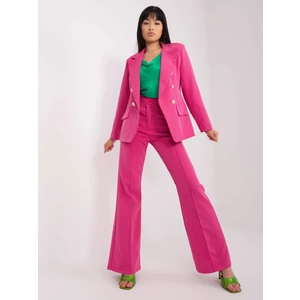 Dark pink elegant set with trousers