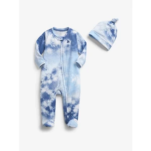 Modrý holčičí baby overal 100% organic cotton first favorite tie-dye one-piece GAP