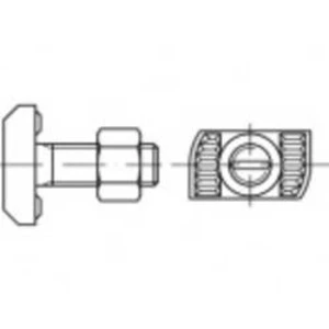 Šroub s T hlavou 889449400200065, N/A, M20, 65 mm, nerezová ocel, 25 ks