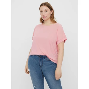 Růžová halenka VERO MODA CURVE Ellen