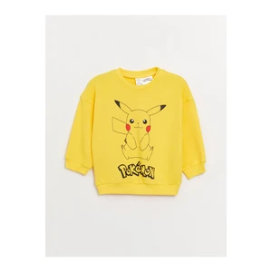 LC Waikiki Crew Neck Long Sleeve Pokemon Printed Baby Boy Sweatshirt