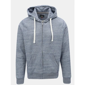 Blue Regular Brindle Hoodie Blend - Men