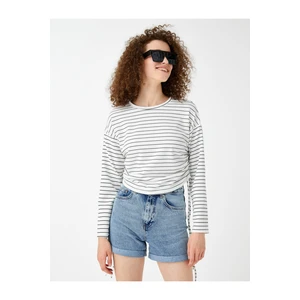 Koton Striped Sweatshirt Crop