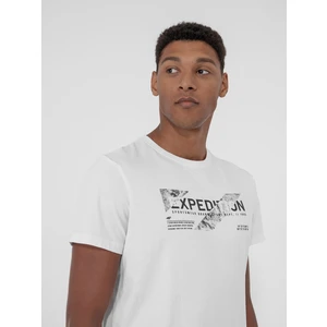 4F MEN'S T-SHIRT TSM025 Bílá M