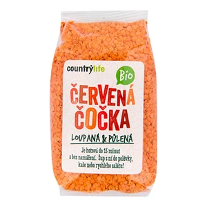 Country Life Čočka červená půlená BIO 0,5 kg