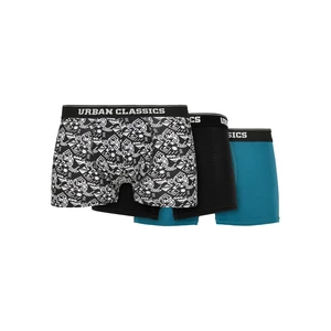 Organic Boxer Shorts 3-Pack Detail aop/black/jasper