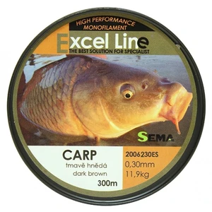 Sema vlasec excel carp 300 m hnedá-priemer 0,20 mm / nosnosť 5,85 kg