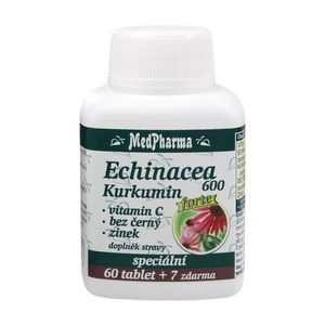 MedPharma Echinacea 600 Forte + kurkumin + vitamín C + bez černý + zinek 60 tbl. + 7 tbl. ZDARMA