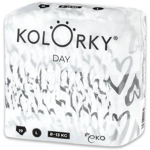 KOLORKY DAY - srdce - L (8-13 kg) - 19 ks - jednorázové eko plenky