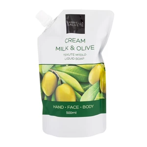 Gabriella Salvete Tekuté mýdlo Cream Olive - náhradní náplň (Refill Liquid Hand Face Body Soap) 500 ml