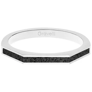 Gravelli Ocelový prsten s betonem Three Side ocelová/antracitová GJRWSSA123 50 mm