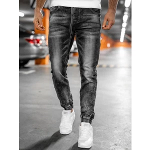 Blugi joggers negri Bolf 30048S0