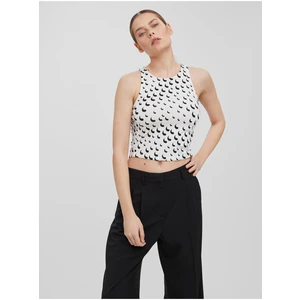 White patterned tank top VERO MODA Tessa - Women