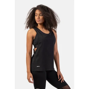 Nebbia Sleeveless Loose Cross Back Tank Top "Feeling Good" Negro L