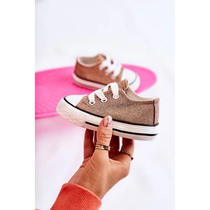 Children's Sneakers Tied Rose Gold Wella