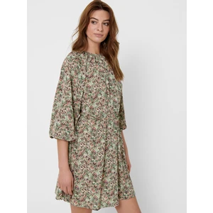 Khaki Floral Loose Dress ONLY Kendall - Women