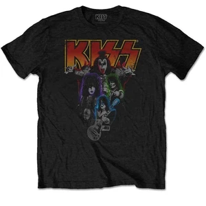 Kiss T-Shirt Unisex Neon Band Grafik-Schwarz 2XL