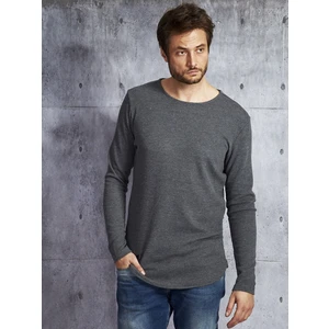 Men's long dark gray blouse