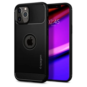 Puzdro Spigen Rugged Armor pre Apple iPhone 12/12 Pro, čierne