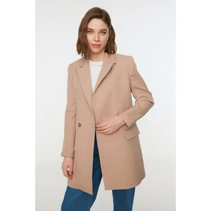 Trendyol Beige Pocket Flap Blazer Woven Jacket